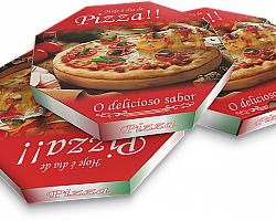 Caixa de pizza fotográfica Caixa de pizza fotográfica