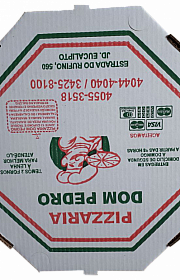 Caixa de pizza estampada Caixa de pizza estampada